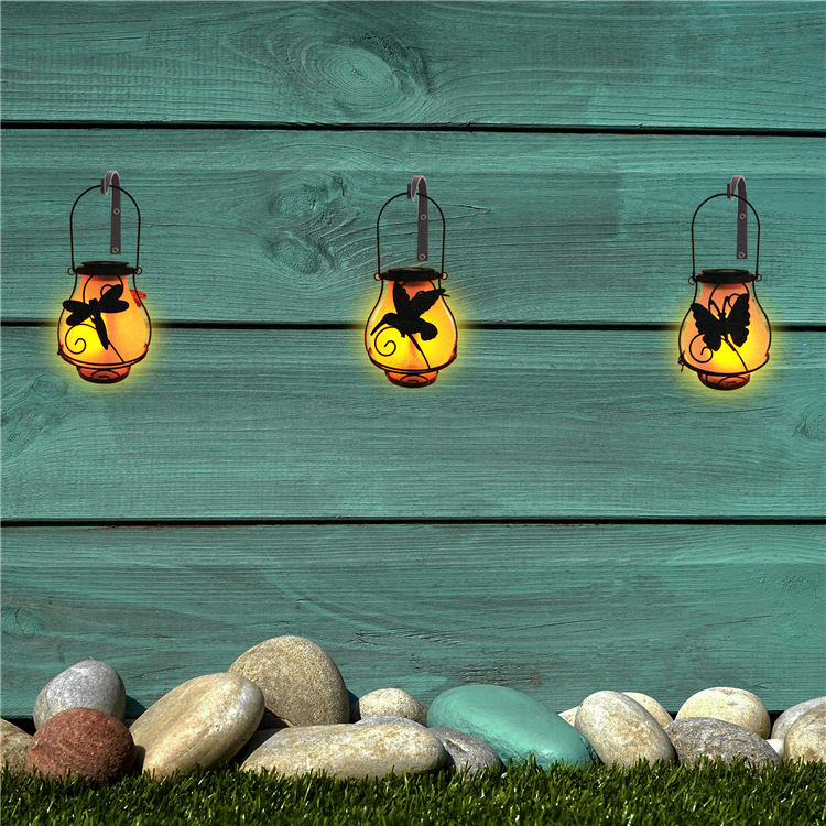 跨境太阳能庭院动态仿真火焰灯户外LED花园别墅防水悬挂景观灯笼详情7