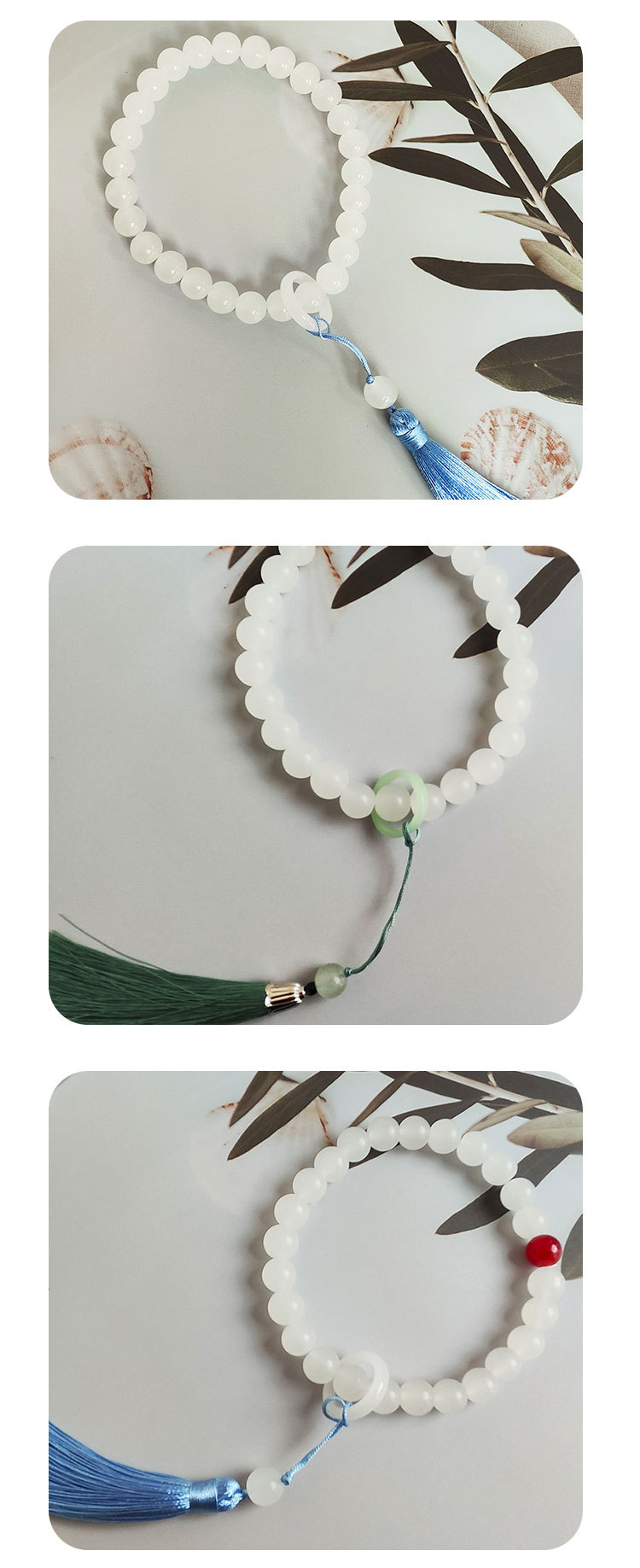 The peach holds a jade-like hand, twirling an ancient-style bracelet, mobile phone chain, Hanfu accessories, and is versatile. It plays with various objects and tassels pic 8