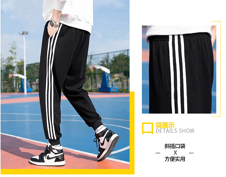 Waffle Casual pants for Men Spring/Autumn 2023 New trendy skinny sweatpants, drawstring loose sport pants for men pic 48