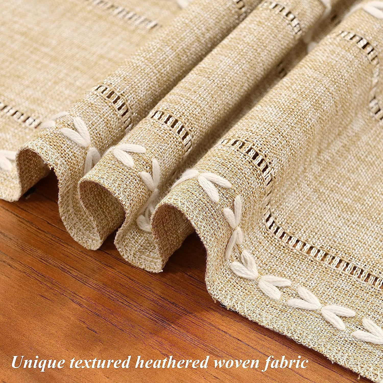 New cross-border Amazon handcrafted table flag, hollowed-out American country white tablecloth, dressing table scarf factory wholesale pic 18