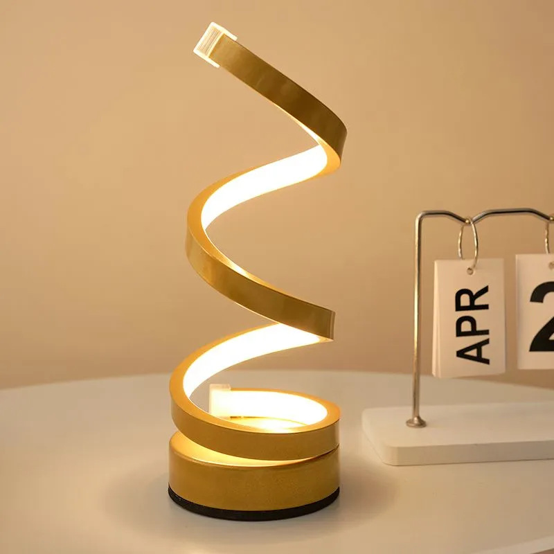 Nordic S-shaped table lamp, bedroom bedside lamp, LED creative strip ambient light, ins style, high appearance level, artistic night light pic 12