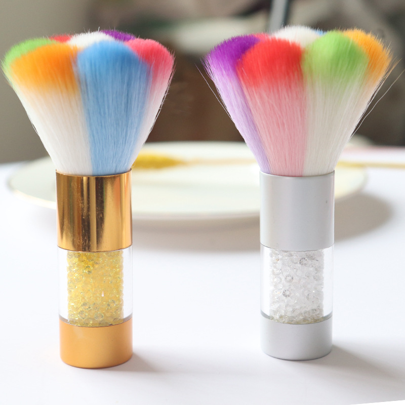 shanilak ultra-thin semi-nail pad dedicated nail brush with drill, acrylic seven-color nail tool, multi-functional dust cleaning brush, finger edge care pic 2