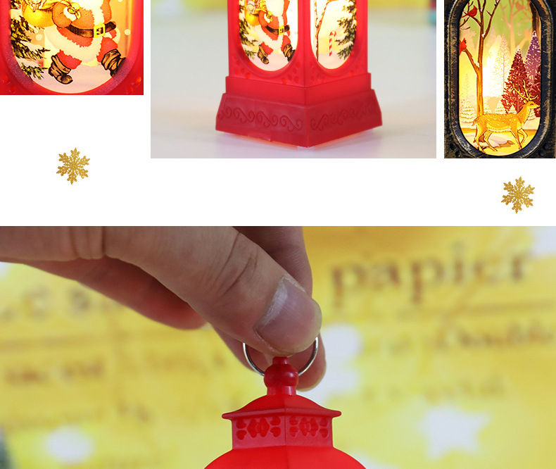 Cross-border new Christmas decorations: wind lamps, candlestick lamps, old man snowman Christmas decorations, night lights, table ornaments pic 9