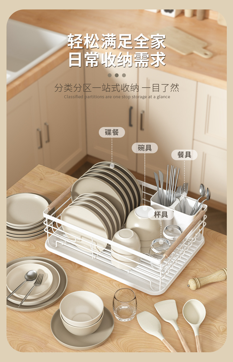 沥水碗架厨房碗碟架沥水架沥碗架家用放碟架水槽置物架碗筷滤水架详情3