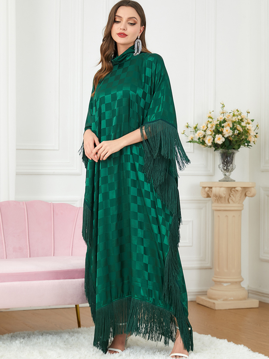 3294穆斯林衣服长袍跨境女装下游爆款中东长袖拼接蝙蝠袖连衣裙子详情25