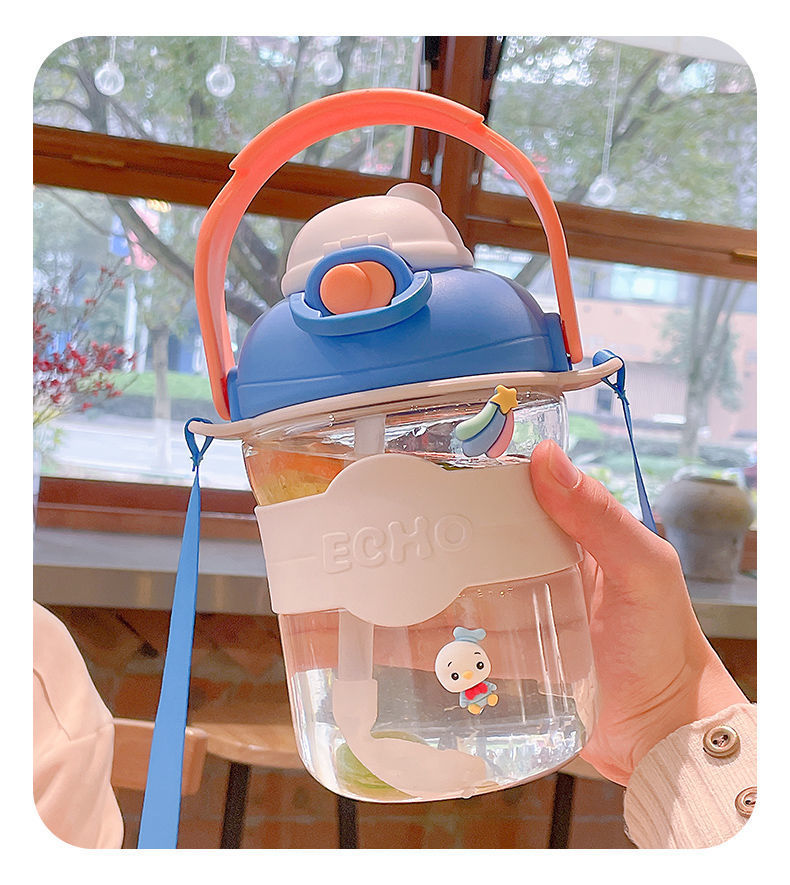 水杯女生高颜值运动水壶耐高温带吸管便携夏季1升杯子详情11