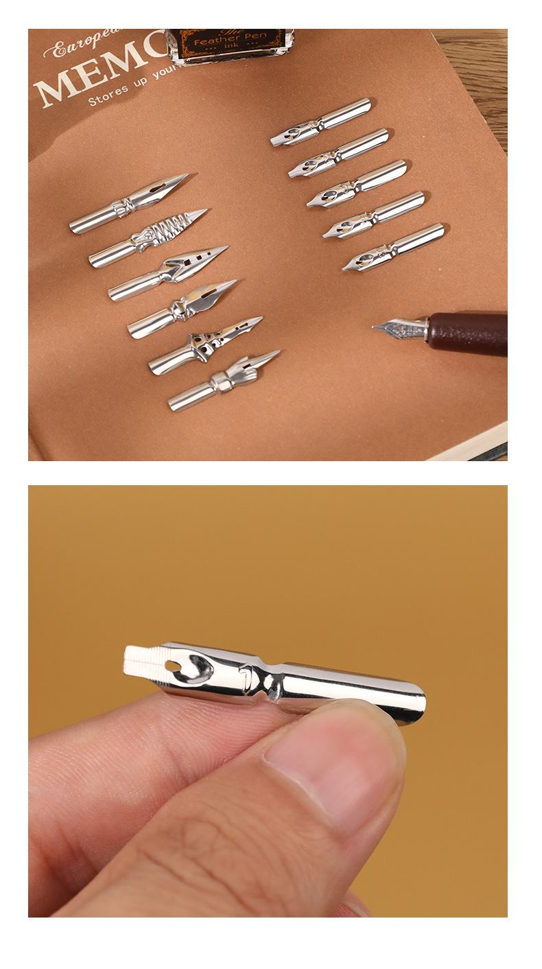 欧式木杆书法笔培训班初学者礼品套装 木杆单支礼品 钢笔造型笔尖详情13