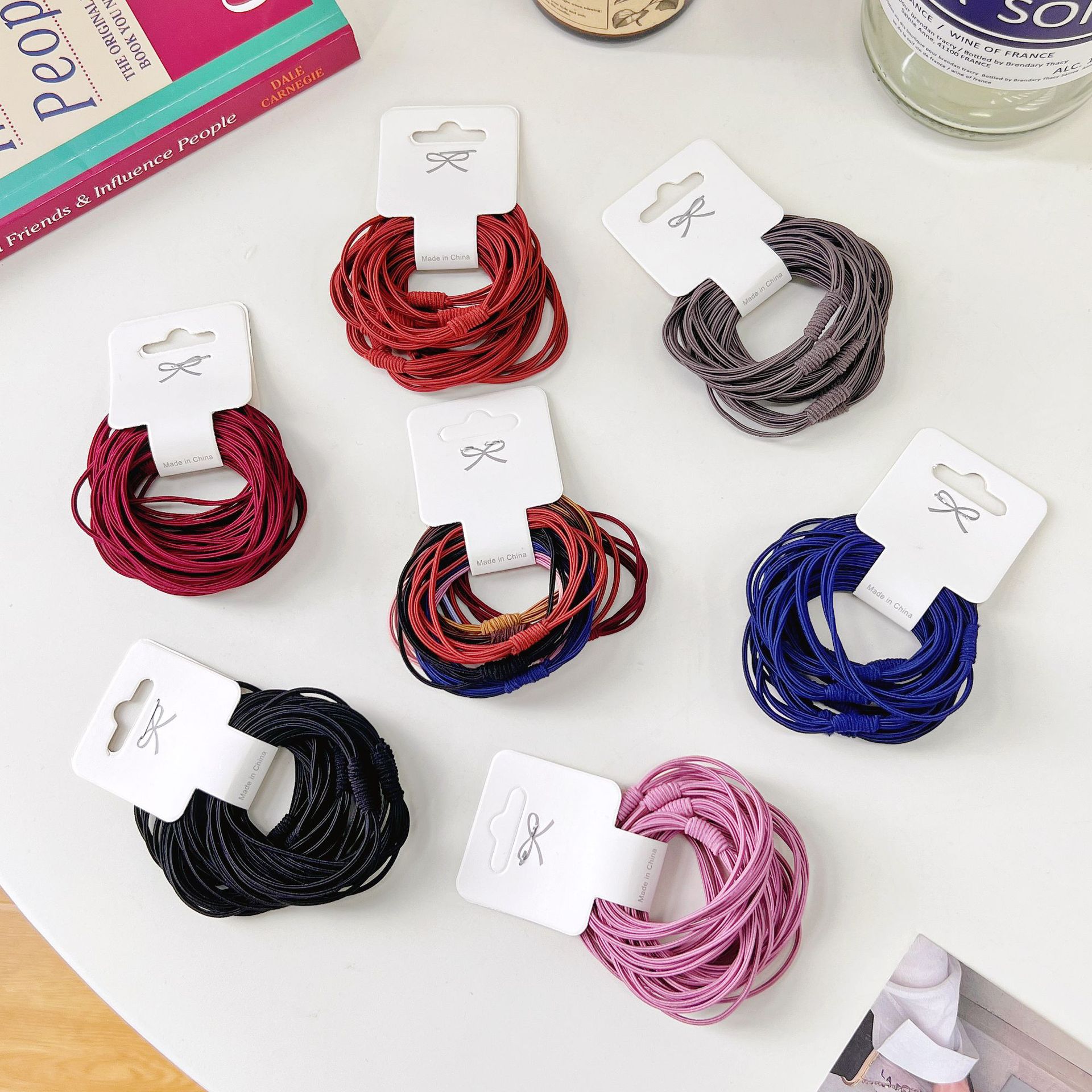 Korean version hair tie, popular online, high-elasticity adult hair tie, multi-strand hair band, basic, versatile, simple hair accessory, leather band pic 48