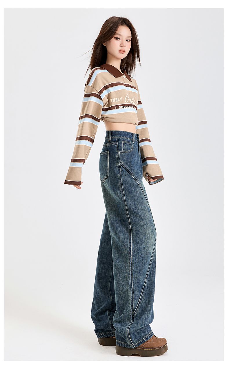 The new fashion trend of jeans for women in 2025: high-waisted, slimming, retro and beautiful, dollar style, straight leg, wide legs pic 20