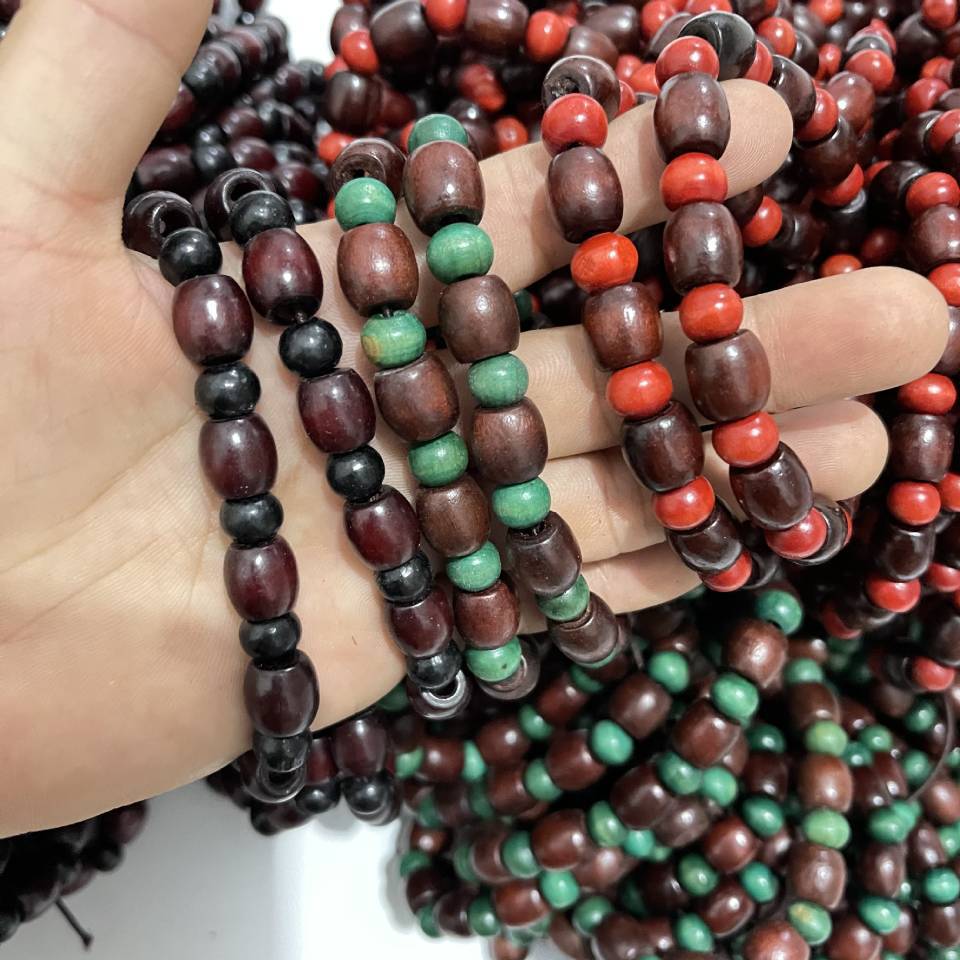 New colored beaded wood bracelet, wooden bracelet accessory, jewelry, exquisite bracelet, one-yuan and two-yuan small gift pic 13
