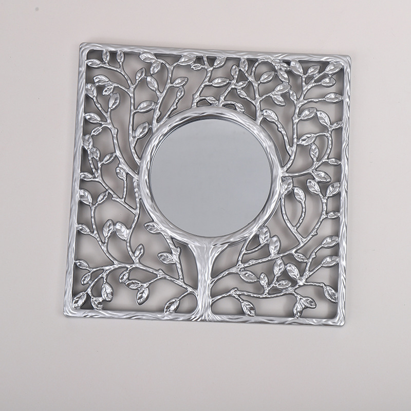 厂家直供正方形树形状银叶子装饰小镜客厅沙发背景装饰小镜详情5