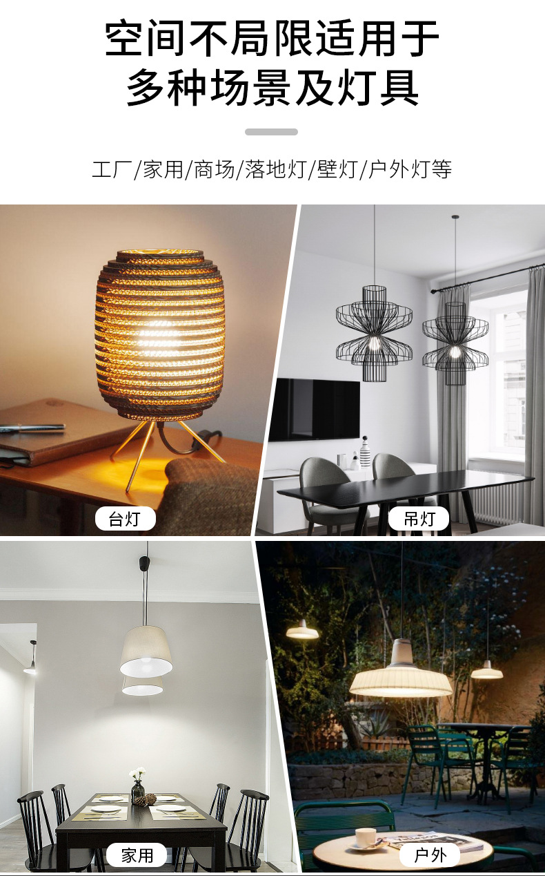 高品质led灯泡 白光/暖光家用球泡灯e27螺旋螺口超亮节能灯泡批发详情15