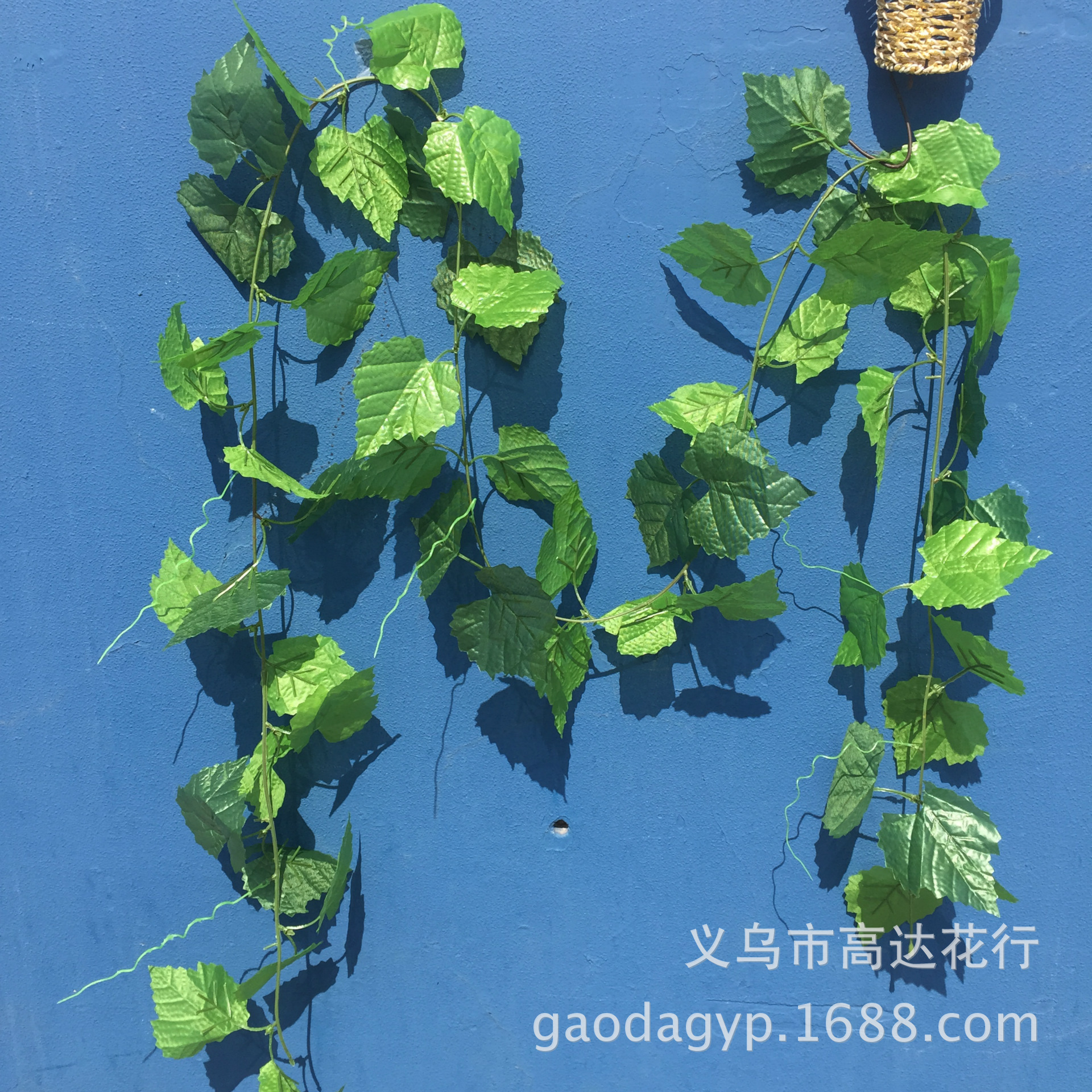 Single artificial grapevine stem, artificial green vine leaves, artificial grapevine leaves, artificial ivy pic 15