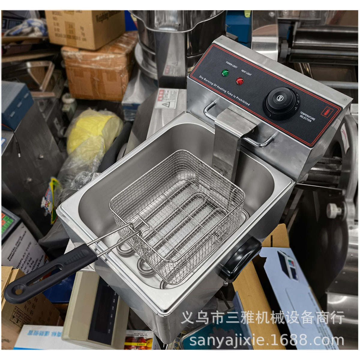 High-quality 6L commercial single-cylinder electric deep fryer for foreign trade, stainless steel small electric deep fryer, fried chicken stove available in multiple models such as double-cylinder pic 8