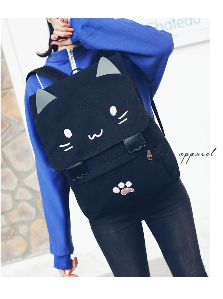Wholesale Japanese-style cute three-dimensional cat large-capacity schoolbags, cute girls, pink and cute cartoon backpacks, backpacks for girls pic 5