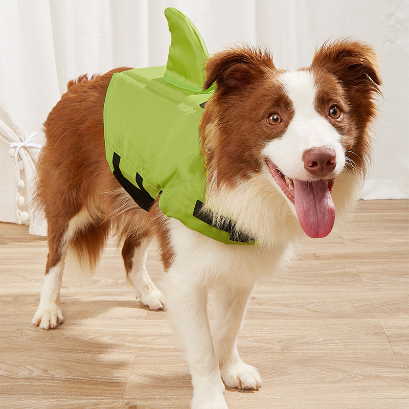 New pet clothing, shark fin dog swimsuits, large and small dog water entertainment fashion swimming pet life jackets pic 19