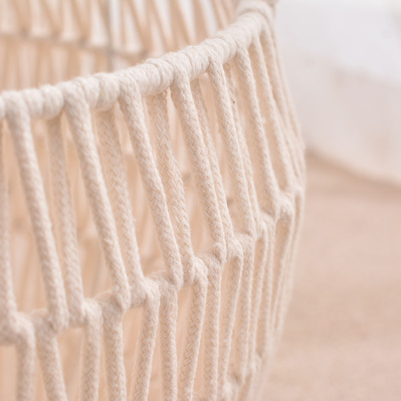 家居家用筐子置物收纳筐鸡蛋容器圆形镂空筐复古收纳篮装饰品篮子详情12