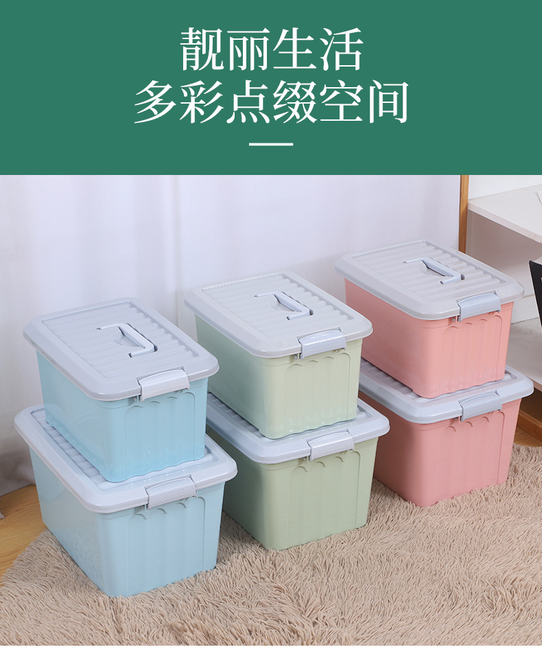 Factory wholesale plastic storage boxes, home storage boxes, storage boxes, hand-held thickened organizing boxes, and can be printed with logos pic 15