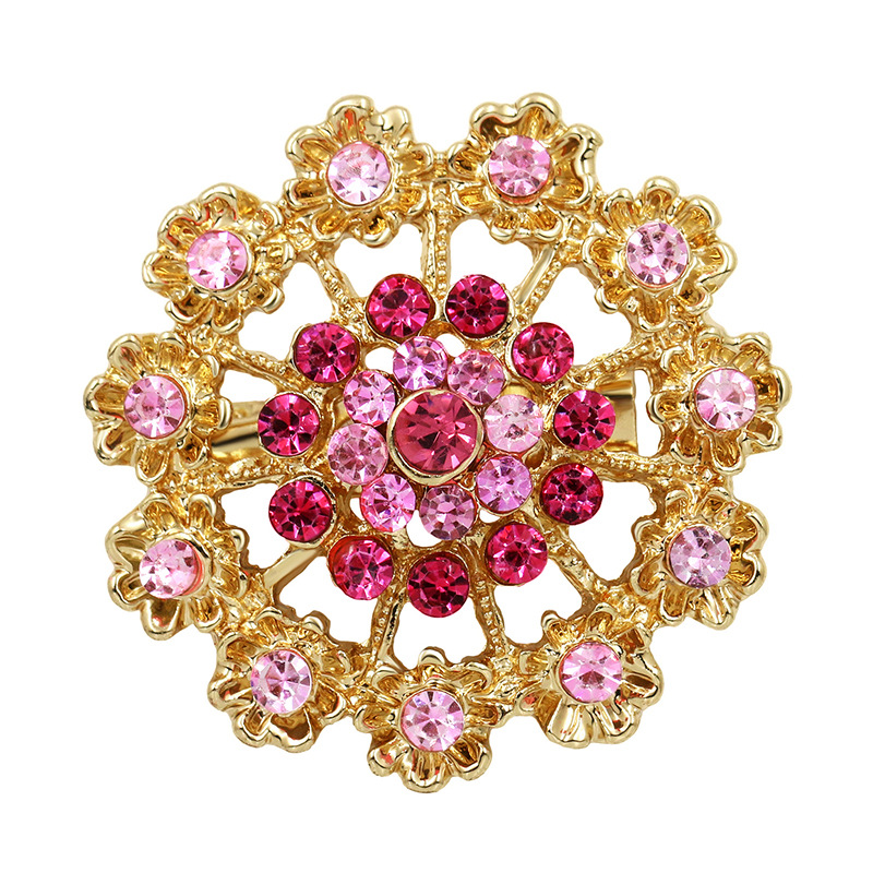 欧美时尚卡装小胸针 镶水钻合金胸花 手捧花服饰配件别针厂家批发详情6