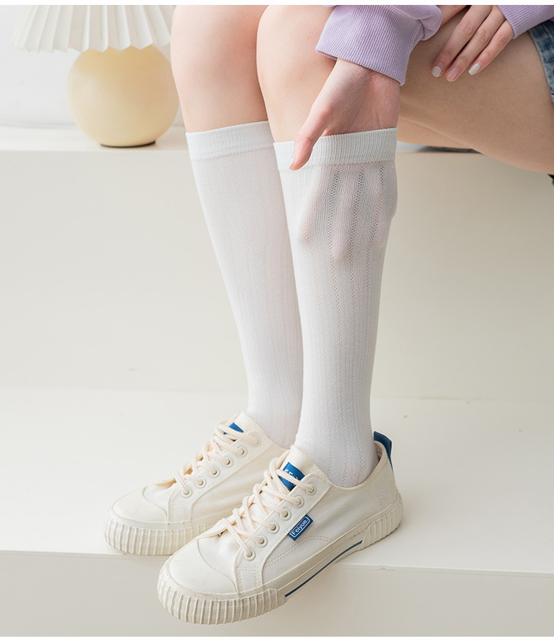 Sock stall, one-piece delivery service for girls' summer thin and slimming calf socks, light and breathable jk calf girl student socks, spring and summer long socks pic 11