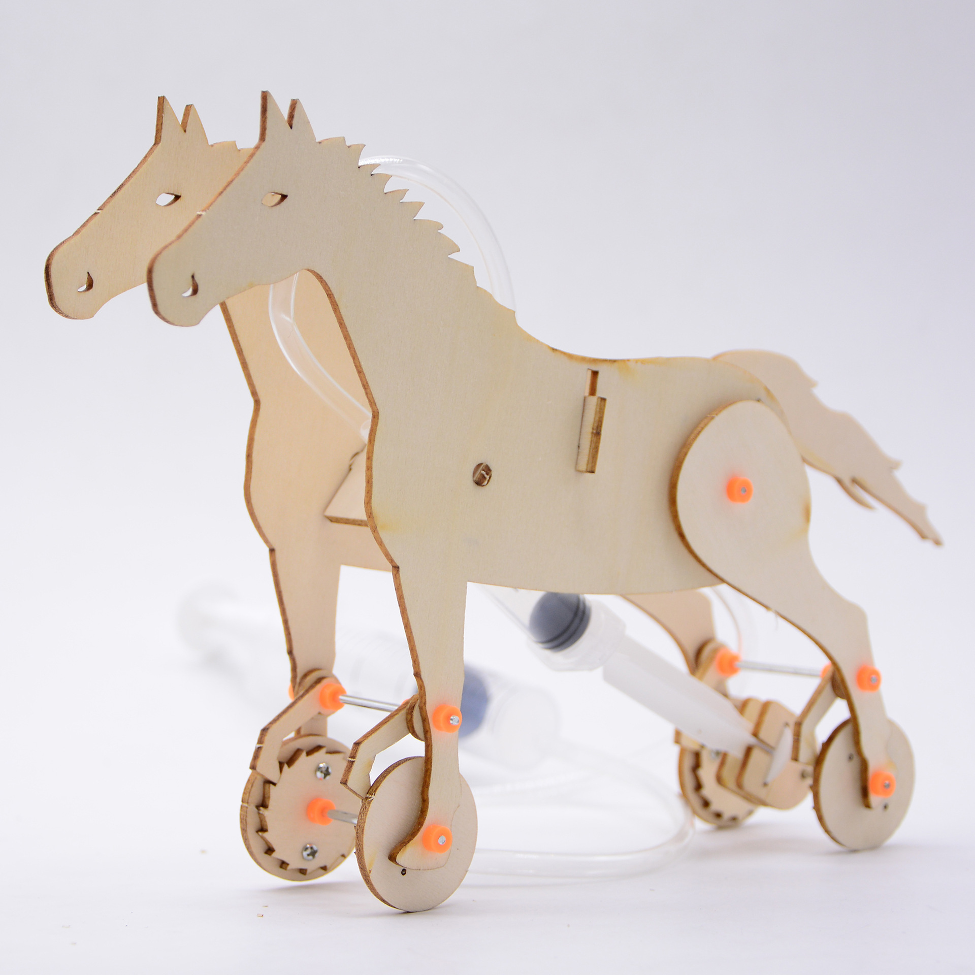 The running Red Hare Horse, a small pneumatic horse, is an intellectual and brain-stimulating assembly toy model for primary and secondary school students and a handicraft material pic 7