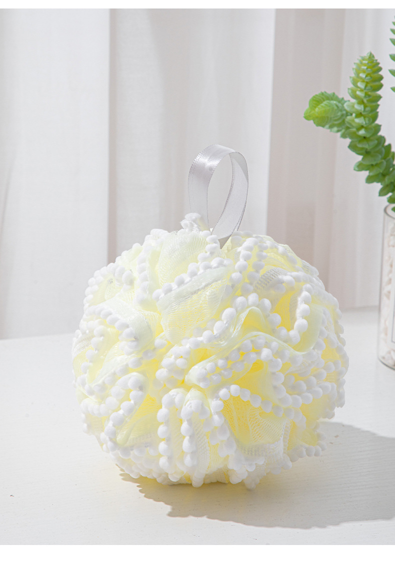 毛球浴花沐浴球新款小红书浴花柔软搓澡巾大号沐浴球批发浴花女用详情19