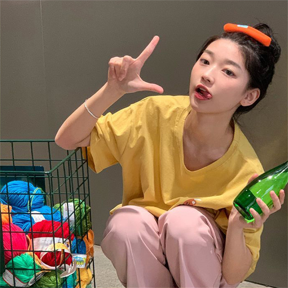 Cream-colored puffy sponge hair clips, cute large bangs clips, BB clips, makeup clips, hair clip edge clips, and teenage hair accessories pic 16