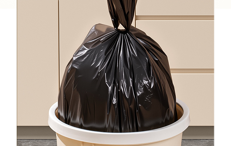 家用垃圾袋手提式垃圾袋厨房加厚不易破垃圾袋黑色大容量垃圾袋详情19