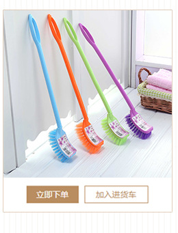 Factory direct supply of plastic long-handled cleaning brushes, no blind spots, toilet brushes, toilet brushes, household utensils wholesale pic 6