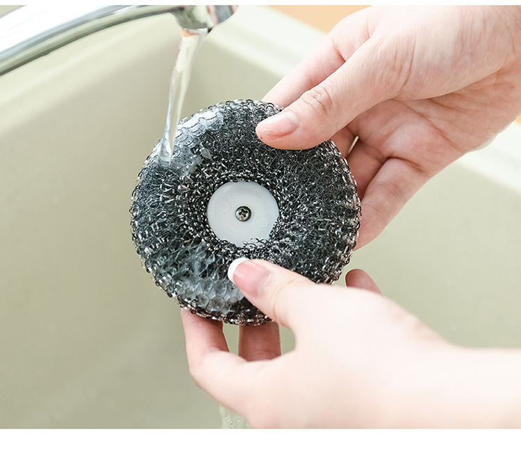 Cleaning brush for the stove, grease removal cleaning ball, PP filament brush for cookware pic 10