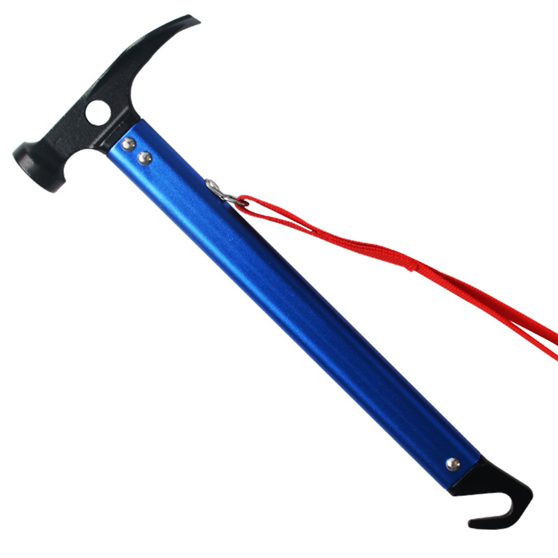 Outdoor hammer, aluminum alloy handle hammer, canopy nail remover, camping tent ground hammer, multi-functional mountain climbing and camping hammer pic 6