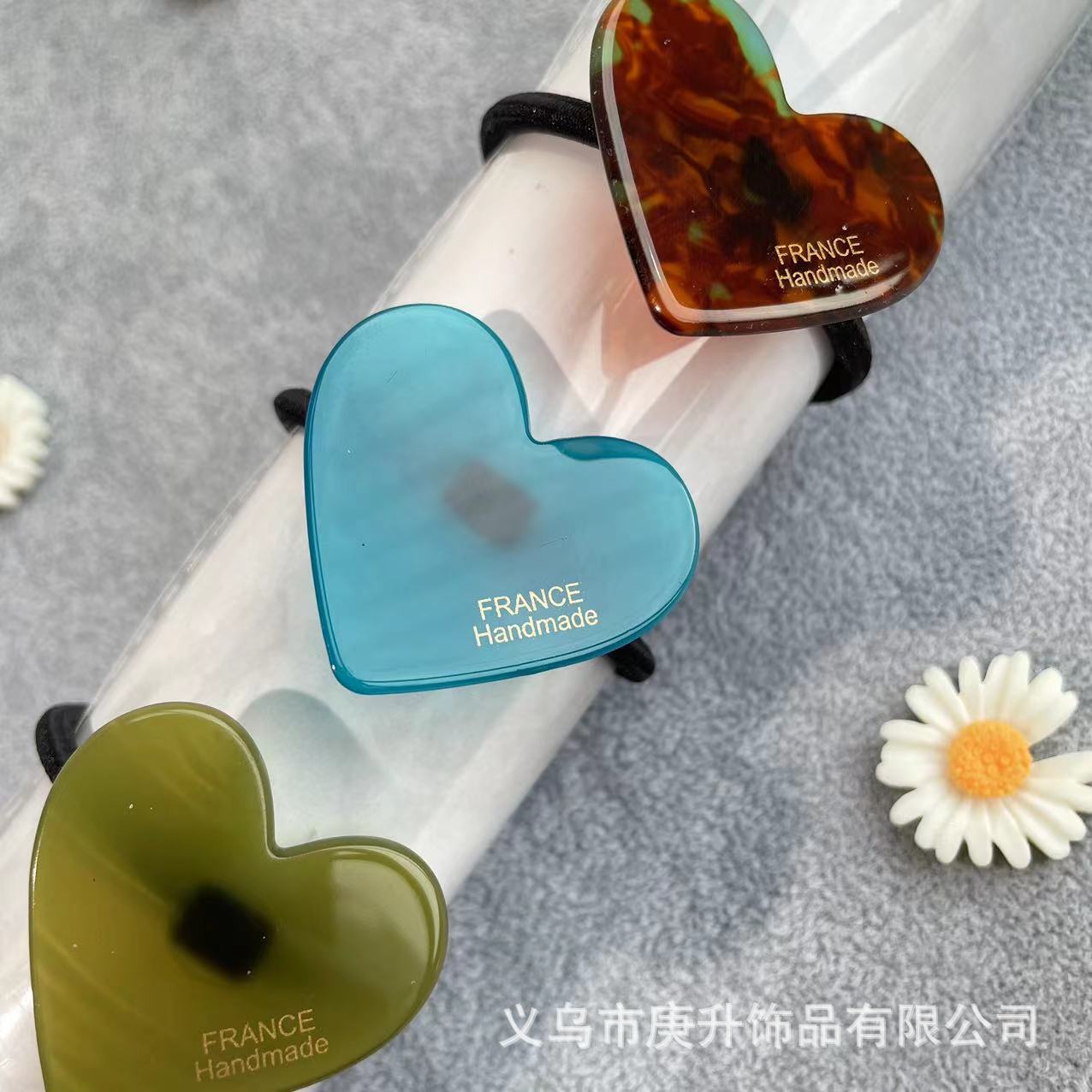 Korean atmosphere acetate crushed hair clips, side clips, simple straight clips, duckbill clips, summer high-end style bangs clips for women pic 1