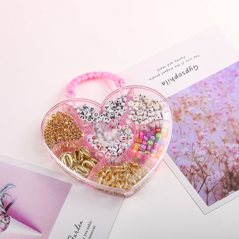 爱心款可提益智串珠玩具 diy手工饰品穿字母珠子散珠多彩缤纷套装详情1