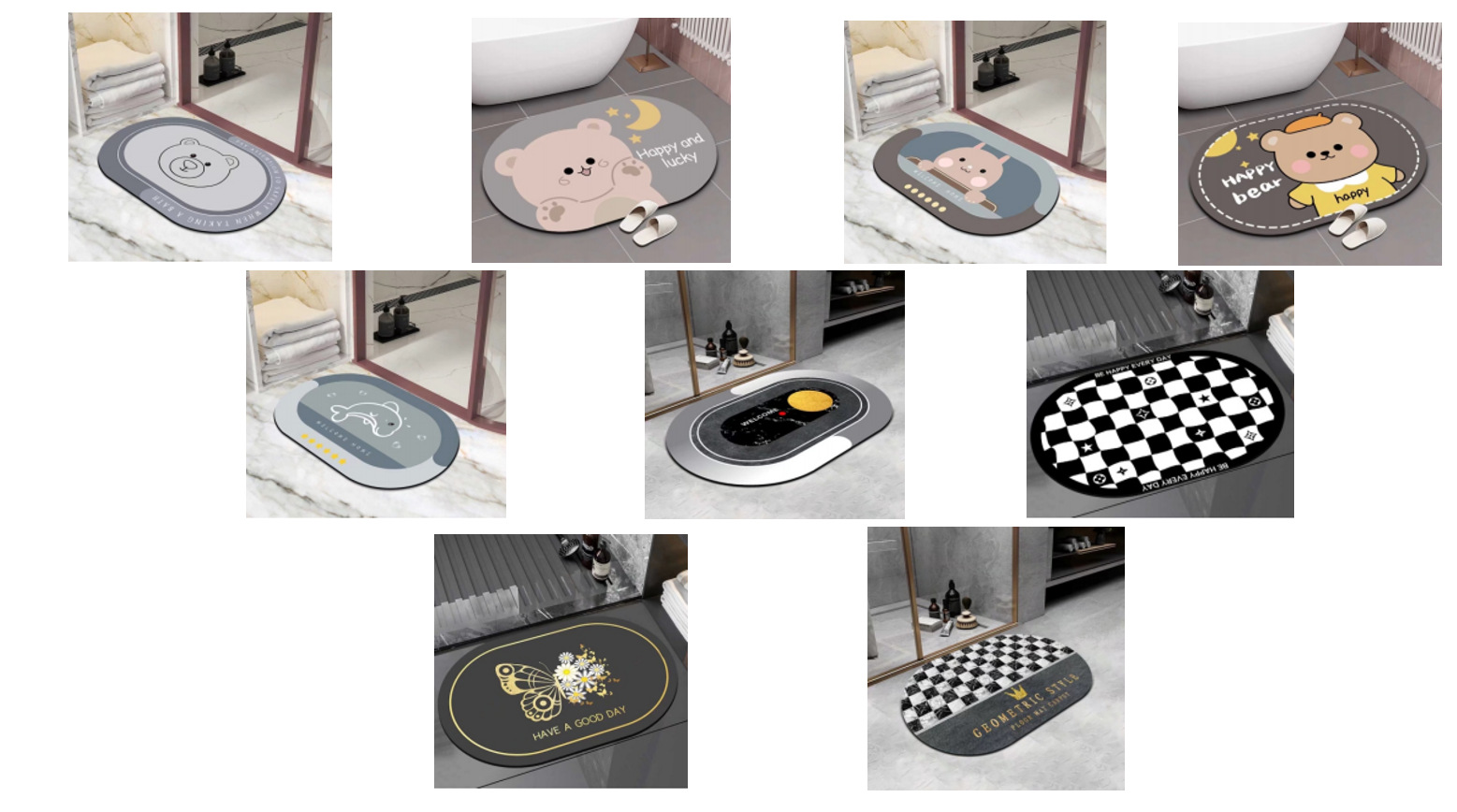硅藻泥卫生间门口浴室防滑脚垫家用卫浴卧室吸水速干耐磨脚垫详情2