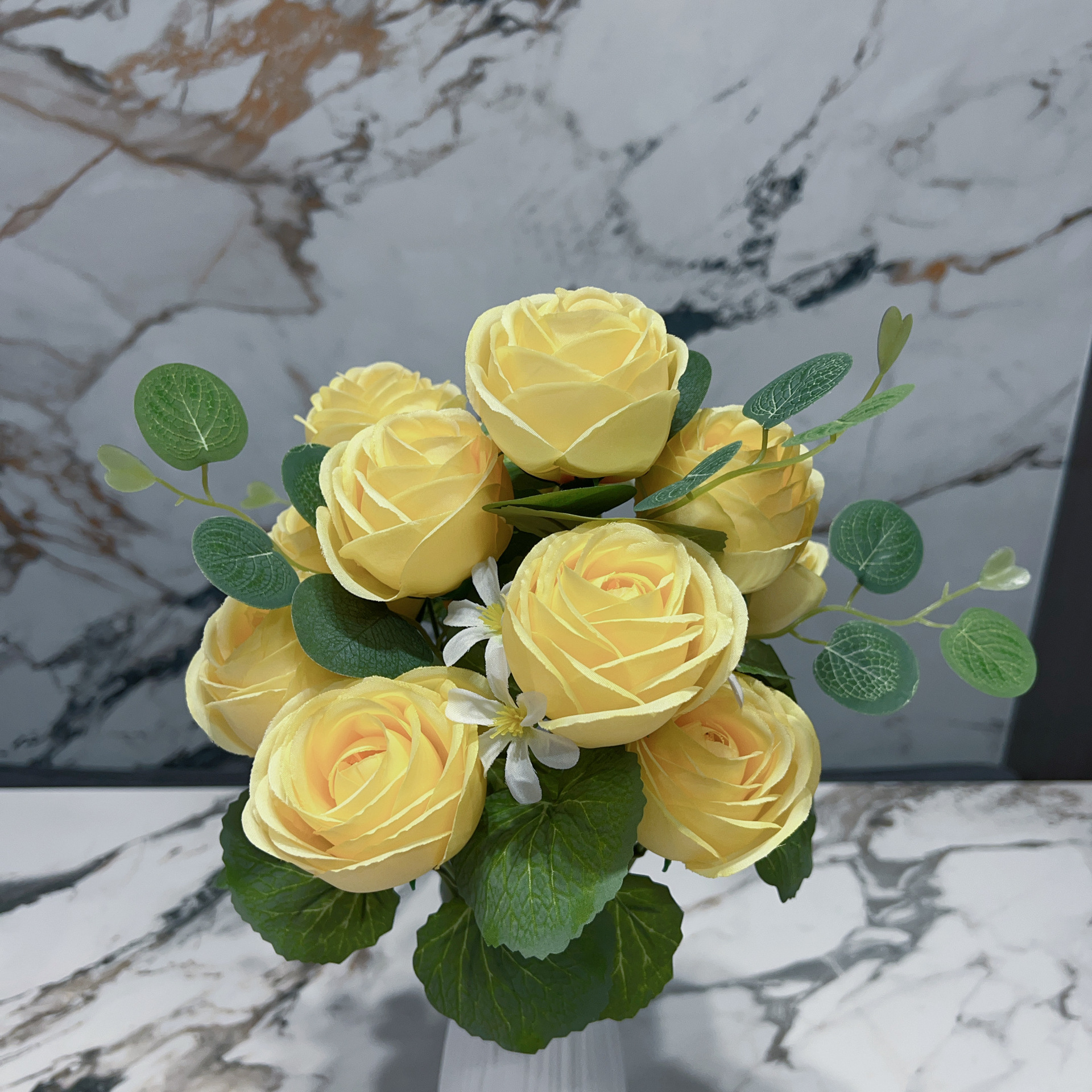 Wholesale of artificial flower head decorative flower arrangements, artificial rose decorative flower arrangements, wedding and home artificial flower ornaments pic 12