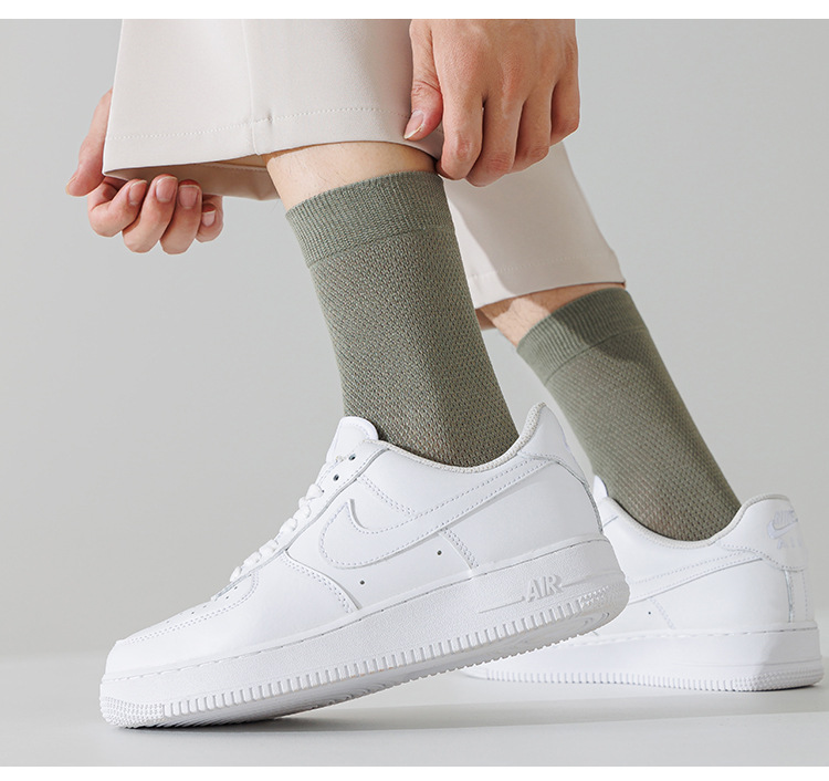 袜子地摊一件代发袜子男士防臭吸汗春夏薄款网眼透气无骨百搭中筒男袜批发一件代发详情20