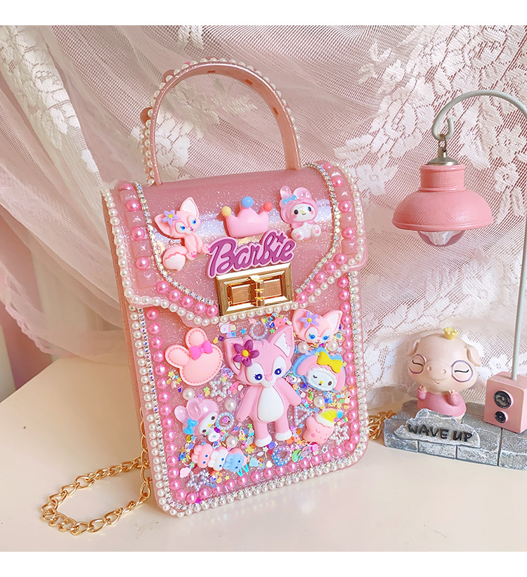 新款儿童手工制作材料包粘贴小饰品diy奶油果冻拎包背包生日礼物详情20