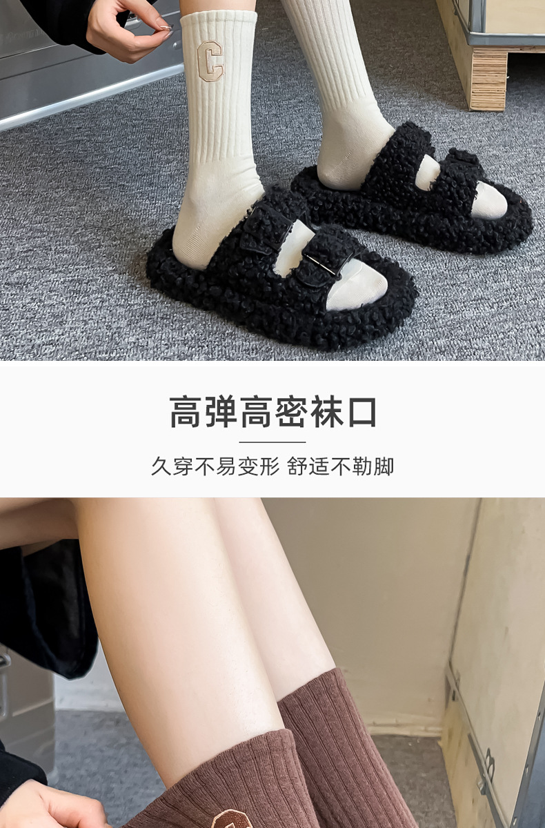 袜子女中筒袜秋冬纯棉防臭运动女士百搭白色新款情侣外穿长袜潮流详情5