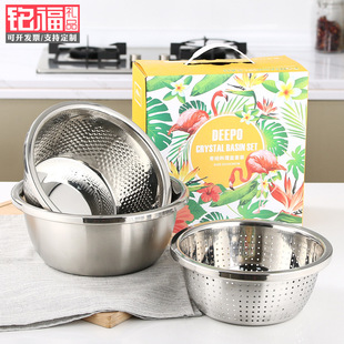 【厂货通】加厚304不锈钢盆子汤盆家用打蛋盆食堂汤碗饭碗礼品盆详情5