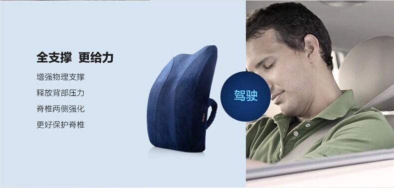 New thickened lumbar support cushion, office slow rebound car backrest pillow pic 12