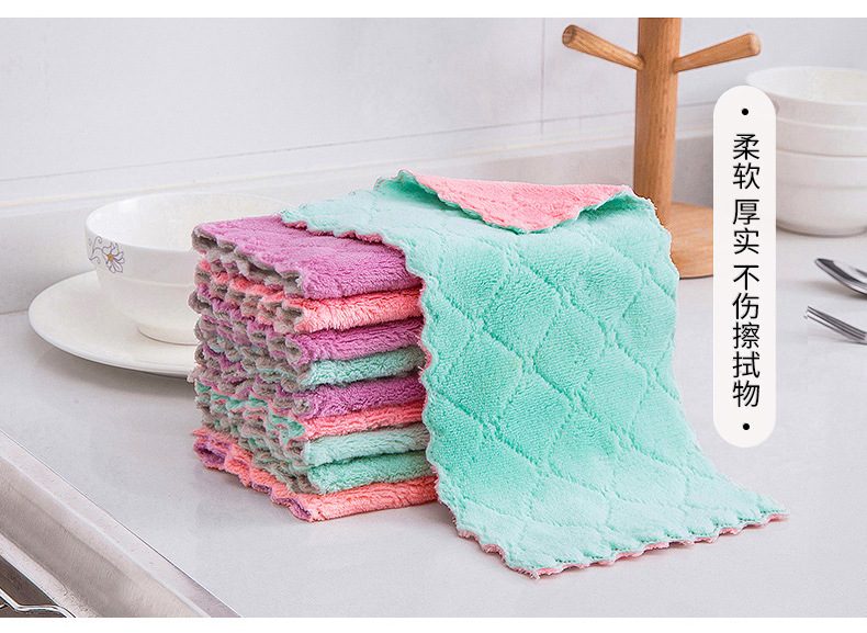 25*25cm dishcloth, absorbent cloth, non-stick scouring pad, kitchen dishcloth, cleaning cloth, table and dish wiping cloth pic 11