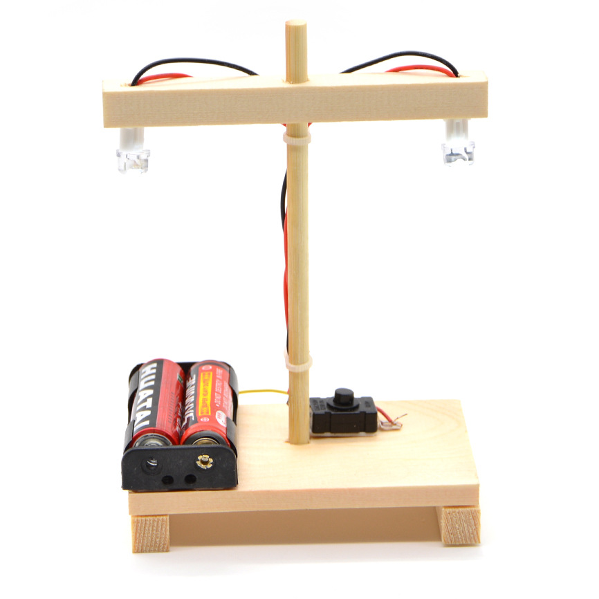 Double-head street lamp technology small creation diy street lamp Experimental toy small invention pic 7