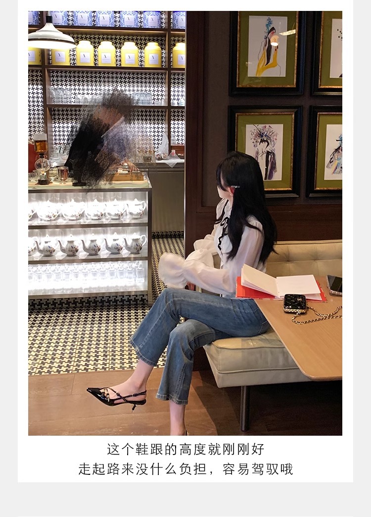 时尚真皮女鞋气质单鞋凉鞋女一字带尖头高跟鞋细跟女鞋2024春夏季详情33