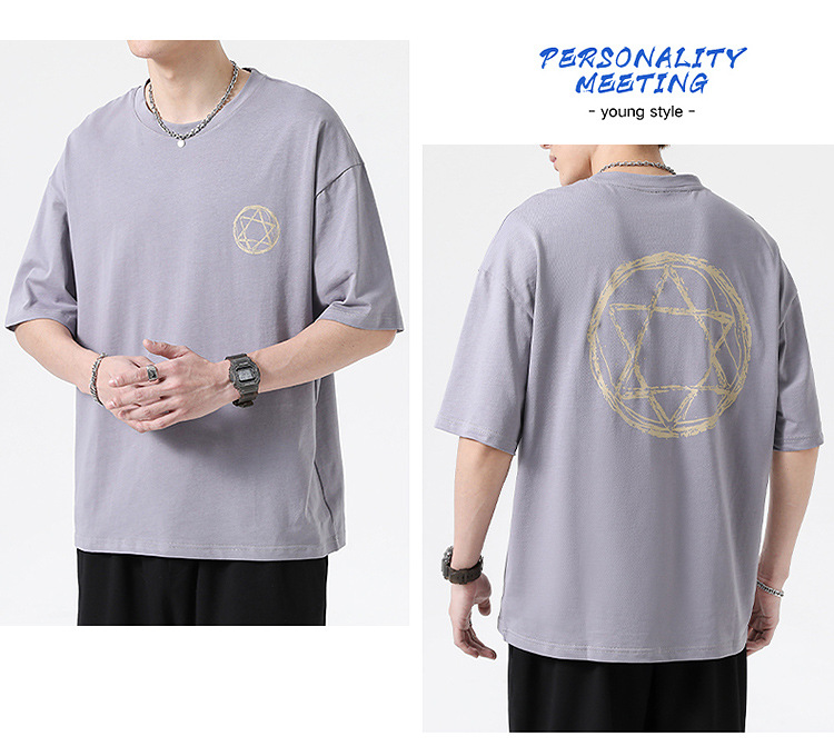 短袖T恤男夏季新款潮流港风宽松t恤加肥加大码百搭半袖体恤衫9XL详情18