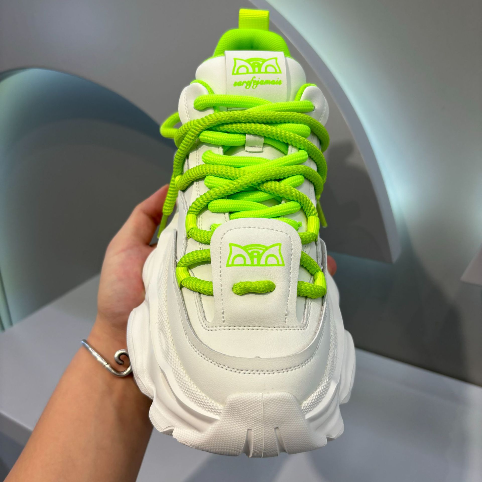 2024新款薄款小白鞋增高透气网面鞋子男款夏季厚底老爹鞋百搭男鞋详情19