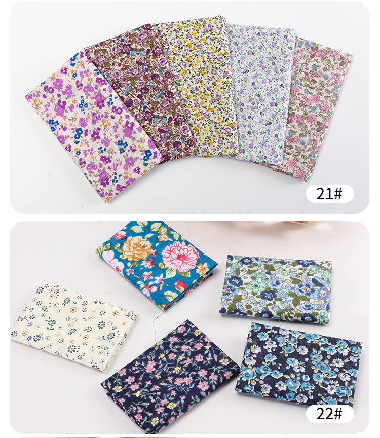 拼布布组纯棉平纹碎花布料 布头玩具碎花面料批发跨境diy手工拼布详情24