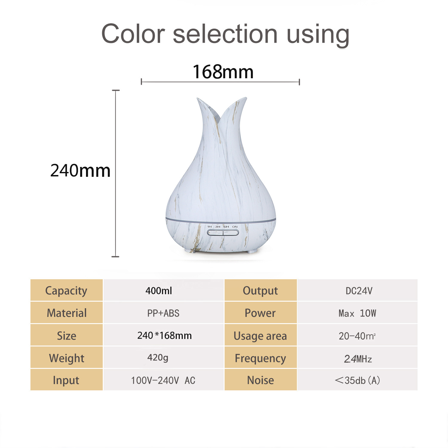 厂家批发新款400ml木纹香薰加湿器 家用扩香机芳香器花瓣加香机批详情16