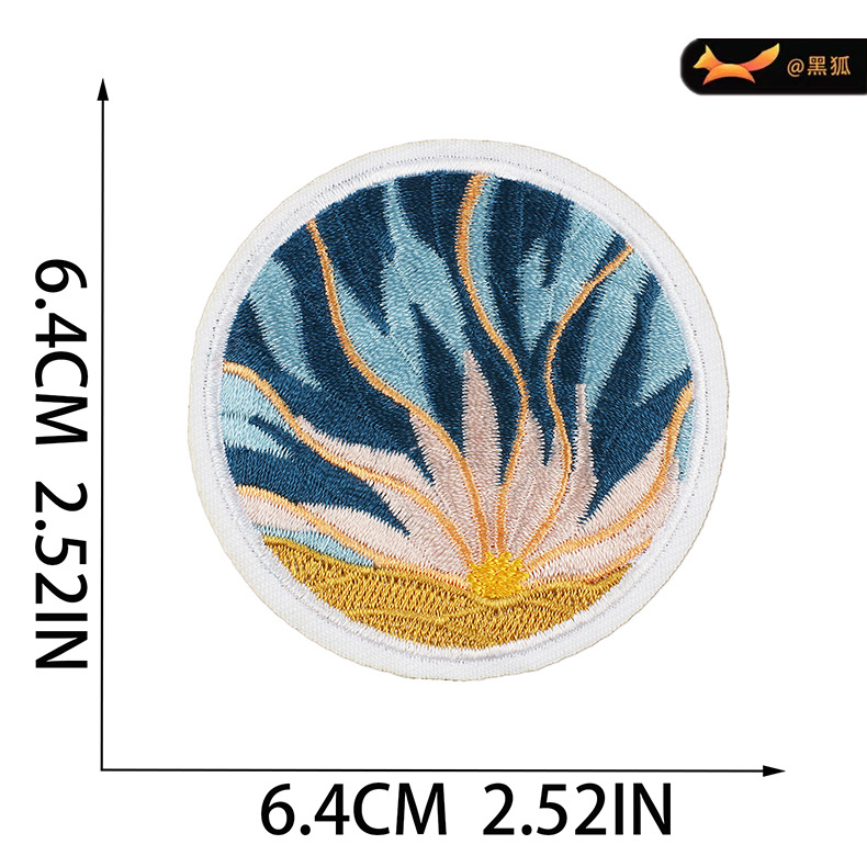 鞋帽刺绣布贴包包补丁贴衣服装饰章仔电脑绣花标卡通花朵刺绣贴 pic 11