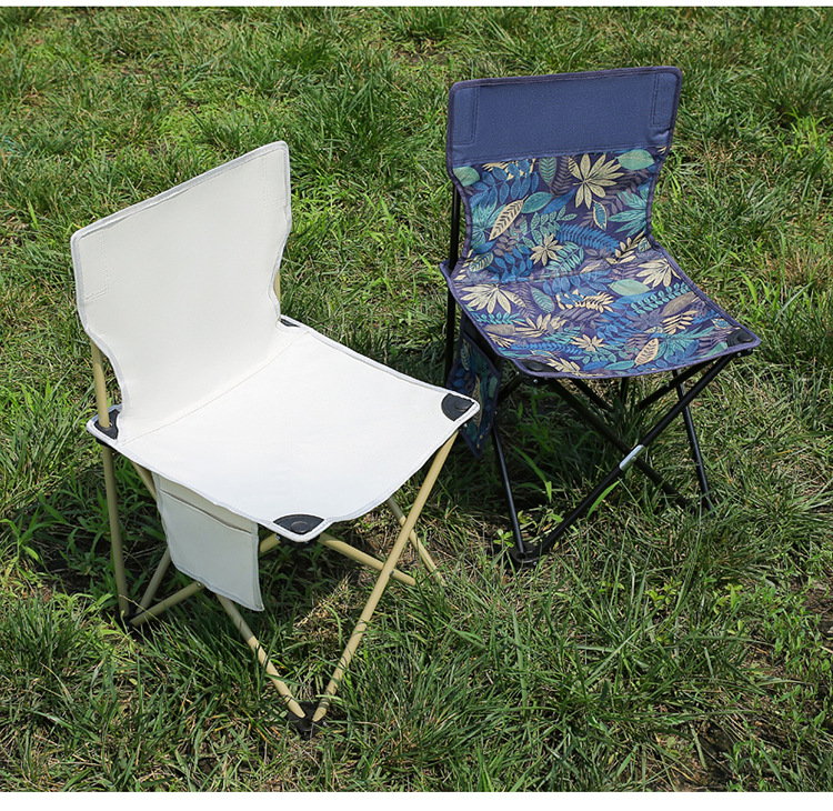 Temande outdoor folding chair, field sketching, fishing stool, portable barbecue, family camping, Oxford Cloth folding chair pic 24