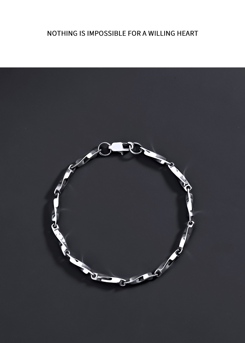 莫比乌斯手链男钛钢不掉色小众百搭高级感简约新款手饰女配饰饰品详情8